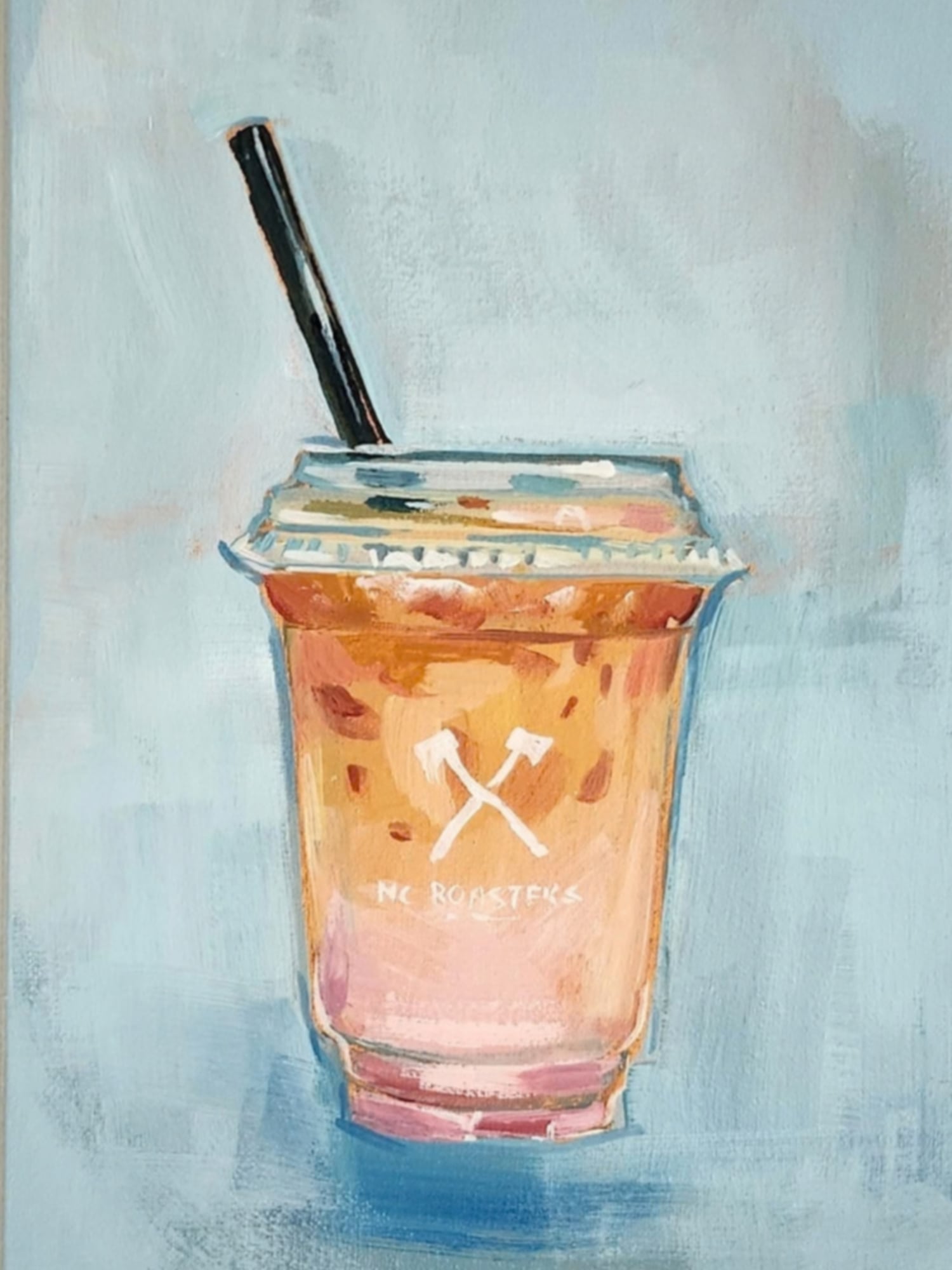 To Go — Oil on canvas panel, 5" × 7"